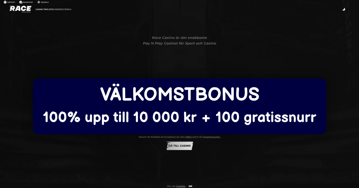 Race Casino - Bästa Online Slots Sverige
